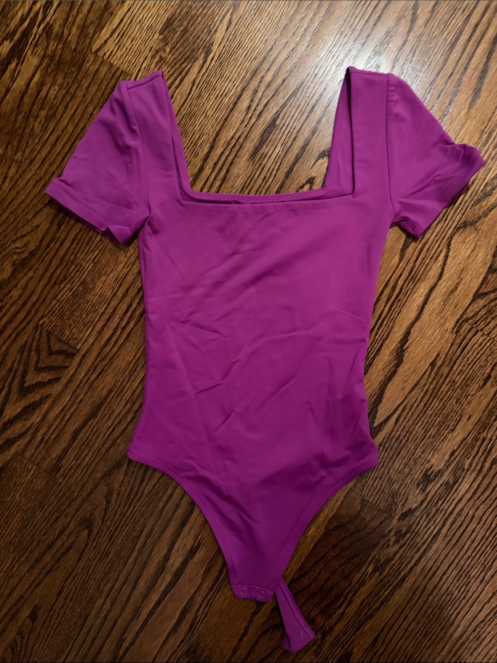 Aritzia Fuchsia Short Sleeve One-Piece Bodysuit